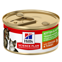 Hill's Science Plan Kitten & Mother Tender Mousse met Kip en Kalkoen natvoer kat 85 gram - thumbnail