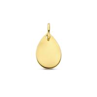 14k Geelgouden Graveerhanger - Totale Hoogte 14mm