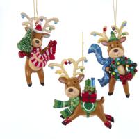 Ornament plastic rendier l10cm II - Kurt s adler