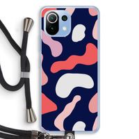 Memphis Shapes Pink: Xiaomi Mi 11 Lite Transparant Hoesje met koord