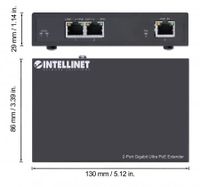 Intellinet 561600 PoE-extender 10 / 100 / 1000 MBit/s IEEE 802.3af (12.95 W), IEEE 802.3at (25.5 W), IEEE 802.3bt - thumbnail