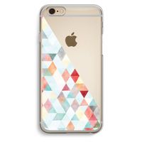 Gekleurde driehoekjes pastel: iPhone 6 / 6S Transparant Hoesje