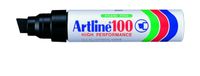 Artline 100 permanente marker Beitelvormige punt Zwart 1 stuk(s)