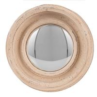 Clayre & Eef Spiegel Ø 16 cm Beige Kunststof Rond Grote Spiegel