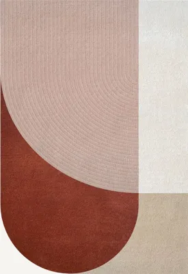 Layered - Vloerkleed Follow The Trace Pink Patterned Wool Rug - 220x350 cm