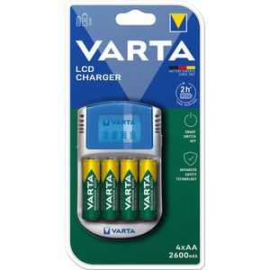 Varta NiMH-Batterijlader AA / AAA | 1.2 V DC | 4x AA/HR6 2600 mAh | 1 stuks - VARTA-POWERLCD - VARTA-POWERLCD