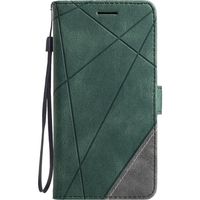 iPhone XS Max hoesje - Bookcase - Pasjeshouder - Portemonnee - Patroon - Kunstleer - Groen