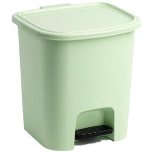 Plasticforte Pedaalemmer - groen - 7,5 liter - kunststof - 24 x 22 x 25.5 cm