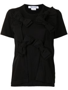 Comme Des Garçons Comme Des Garçons t-shirt à détails de nœuds - Noir