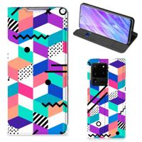 Samsung Galaxy S20 Ultra Stand Case Blokken Kleurrijk Samsung Galaxy S20 Ultra Stand Case Blokken Kleurrijk