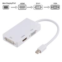D1 Mini DP tot HDMI-DVI + VGA 1080P multifunctionele Converter kabel lengte: 15cm(White)