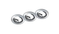 Trio Set ronde inbouwspotsJura (3x) GU10 8,3cm chroom - 650100306