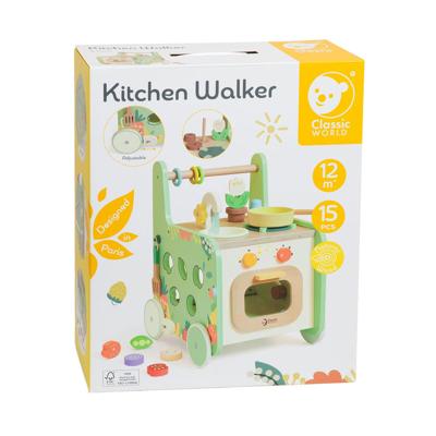 Classic World houten loopwagen keuken, 15dlg.