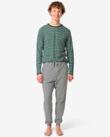 HEMA Herenpyjama strepen donkergroen (donkergroen)
