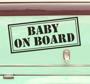 Vertrouwelijke baby aan boord sticker