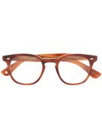 Garrett Leight lunettes de vue à monture ronde - Marron