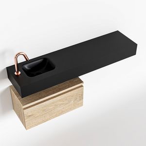 Toiletmeubel Mondiaz Andor | 120 cm | Meubelkleur Washed oak | Lex vrijhangend wastafel Urban Links | 1 kraangat