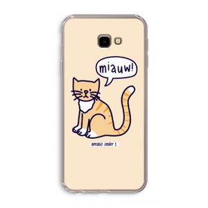 Miauw: Samsung Galaxy J4 Plus Transparant Hoesje