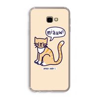 Miauw: Samsung Galaxy J4 Plus Transparant Hoesje Miauw: Samsung Galaxy J4 Plus Transparant Hoesje