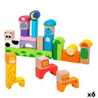 Bouwspel Woomax dieren 32 Onderdelen (6 Stuks)