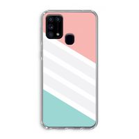 Strepen pastel: Samsung Galaxy M31 Transparant Hoesje
