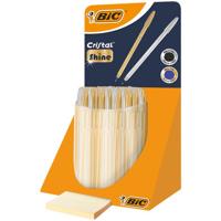 Balpen bic cristal m goud en zilver