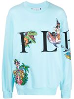 Philipp Plein sweat à imprimé Hawaii - Bleu - thumbnail