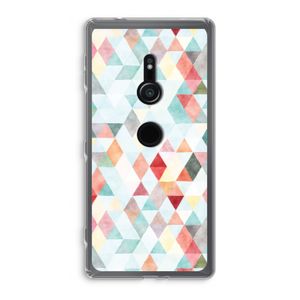Gekleurde driehoekjes pastel: Sony Xperia XZ2 Transparant Hoesje