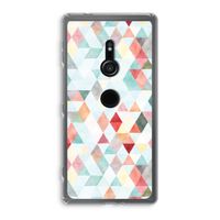 Gekleurde driehoekjes pastel: Sony Xperia XZ2 Transparant Hoesje
