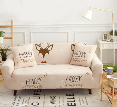 Sofa covers all-inclusive slip-resistente sectionele elastische volledige Bank cover sofa cover en kussensloop specificatie: vier zits + 2 pc's kuss