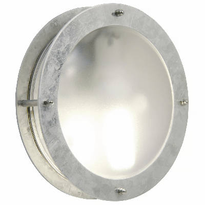 Buitenlamp rond gegalvaniseerd led &apos;Malte&apos; e27 fitting 24 cm