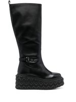 Patrizia Pepe 80mm logo-embossed sole boots - Noir - thumbnail