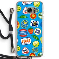 Fruitsticker: Samsung Galaxy S7 Edge Transparant Hoesje met koord