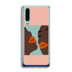 Orange lips: Huawei P30 Transparant Hoesje