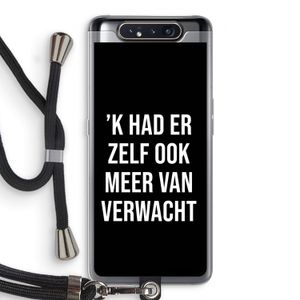 Meer verwacht - Zwart: Samsung Galaxy A80 Transparant Hoesje met koord