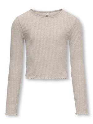 Kids ONLY winter top meisjes - beige - KogNella - stretch fit, longsleeve