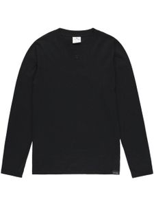 Courrèges t-shirt en coton à logo brodé - Noir