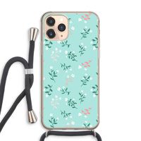 Small white flowers: iPhone 11 Pro Max Transparant Hoesje met koord