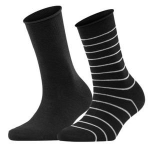 Falke 2 stuks Women Happy Stripe Socks