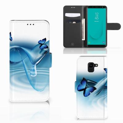 Samsung Galaxy J6 2018 | Telefoonhoesje | Met pasjeshouder | Vlinders