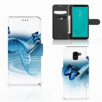 Samsung Galaxy J6 2018 | Telefoonhoesje | Met pasjeshouder | Vlinders