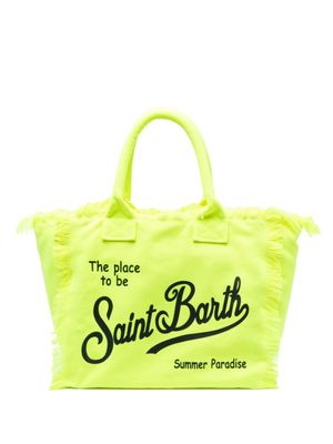 MC2 Saint Barth sac de plage Colette à imprimé ikat - Jaune