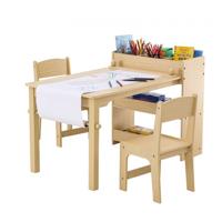 VEVOR kinderzitgroep, kindertafel, 2 kinderstoelen, 1 tafel, kinderzitgroep van MDF van de kwaliteit P2, 2 in 1 kindertafelset, bureau en kast, geschikt voor kinderen van 2-8 jaar, speelkamer