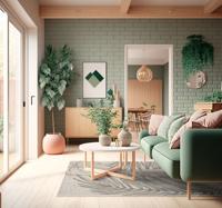 Tropische weefseleffect Vinyl tapijt Bloemen en planten