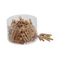 72x stuks houten mini wasknijpers/knijpers 2,5 cm   -