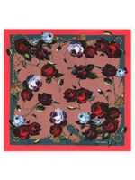 Dolce & Gabbana foulard en soie à fleurs - Rouge - thumbnail