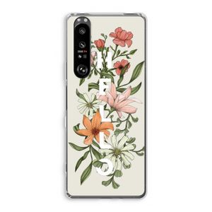 Hello bloemen: Sony Xperia 1 III Transparant Hoesje