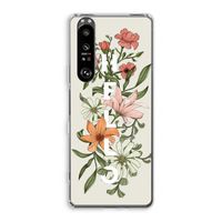 Hello bloemen: Sony Xperia 1 III Transparant Hoesje Hello bloemen: Sony Xperia 1 III Transparant Hoesje
