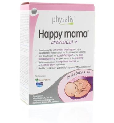 Physalis Supplementen Happy Mama Pronatal+ 30Tabletten