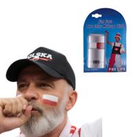 Polen supporters set - baseballcap zwart - met vlag schminkstift - volwassenen - landen
